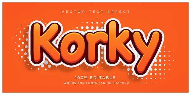 Korky fun concept teksteffect