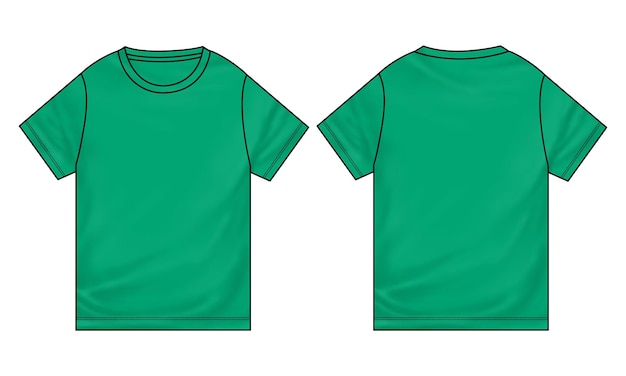 Korte mouw t-shirt vector illustratie sjabloon