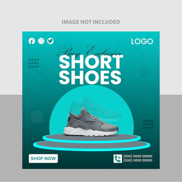 korte schoenen social media post designpremium