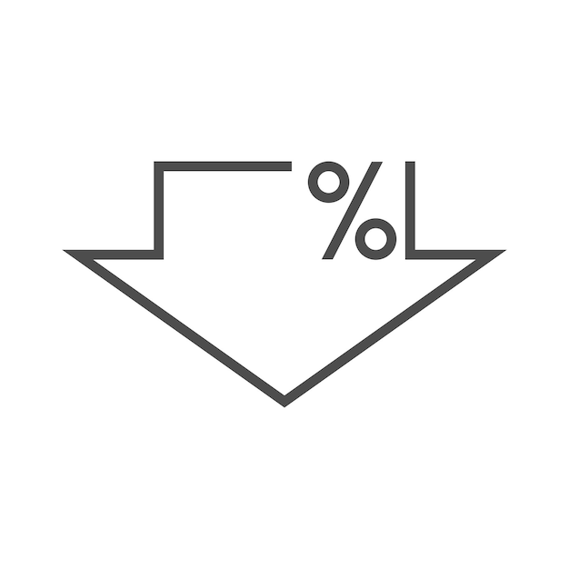 Vector korting procent symbool promotie pictogram