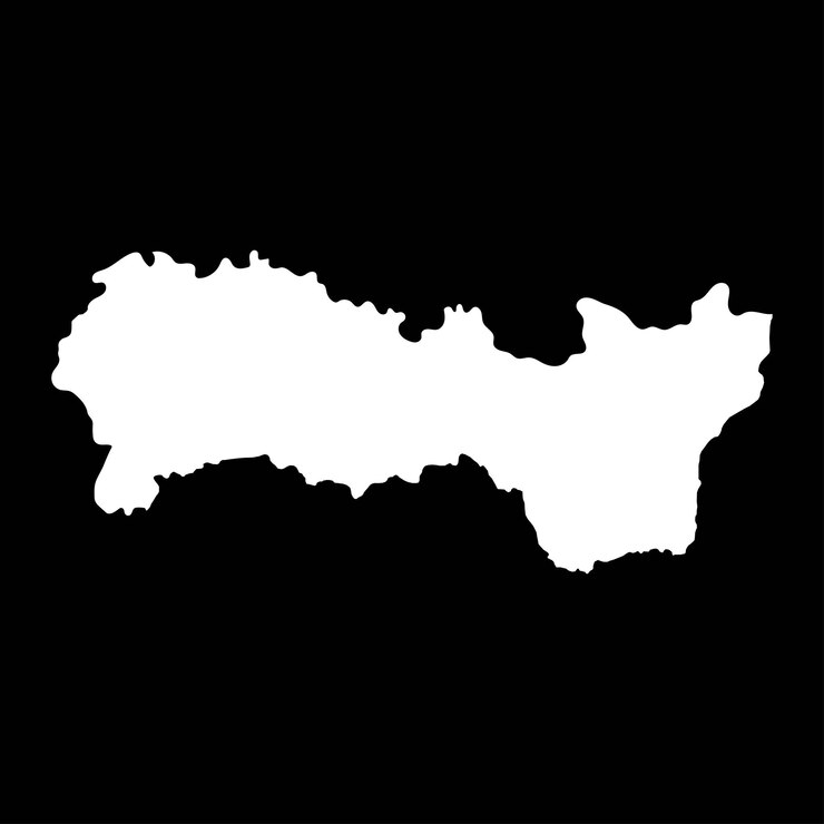 Вектор карта региона кошице словакии векторная иллюстрация