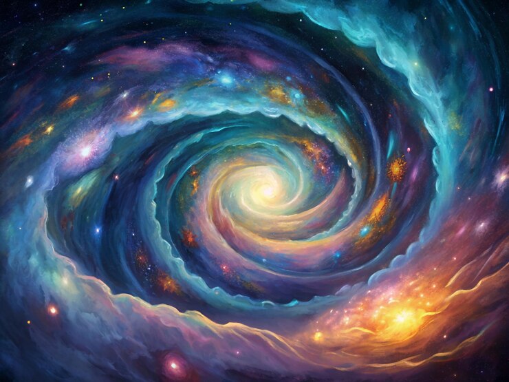 Vector kosmisch spiraalstelsel