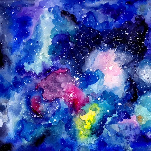 Kosmische aquarel achtergrond