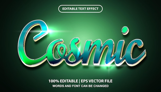 Kosmische bewerkbare teksteffectsjabloon