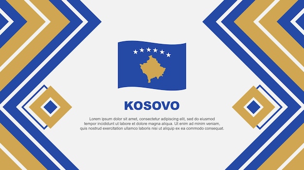 Kosovo flag abstract background design template kosovo independence day banner wallpaper vector illustration kosovo design