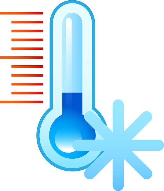 Vector koude dag, geïsoleerd op een witte achtergrond, weerpictogram paginasymbool voor uw websiteontwerp