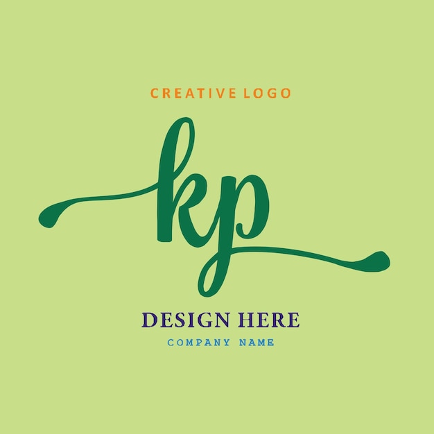 KP lettering logo is simple easy to understand and authoritative