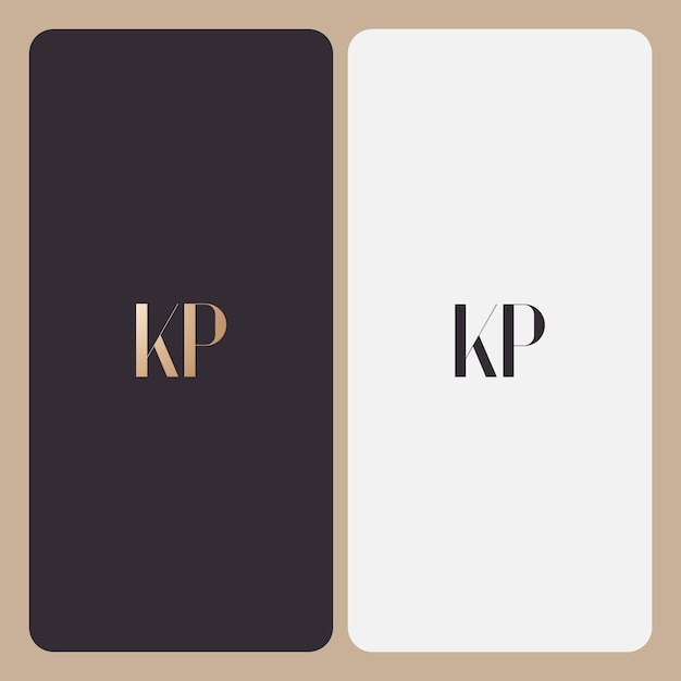 KP logo ontwerp vector afbeelding