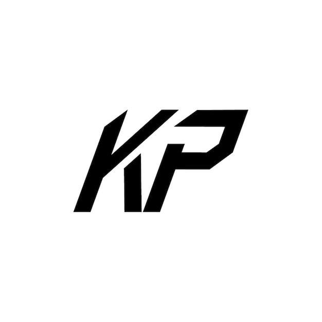 KP モノグラムロゴ デザイン文字 テキスト名 シンボル モノクロロゴタイプ アルファベット文字 シンプルロゴ
