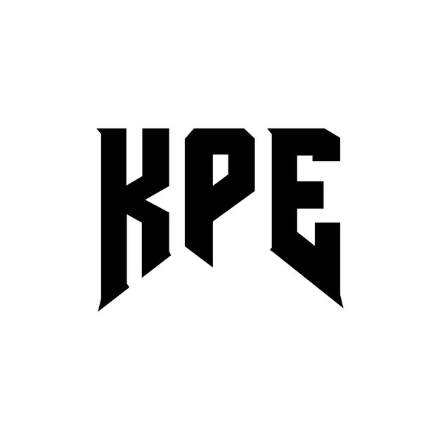 KPE letter logo design for technology company KPE logo design black and white color combination KPE logo KPE vector KPE design KPE icon KPE alphabet KPE typography logo design
