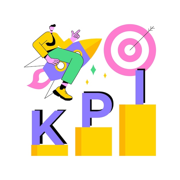 Вектор Абстрактная векторная иллюстрация kpi