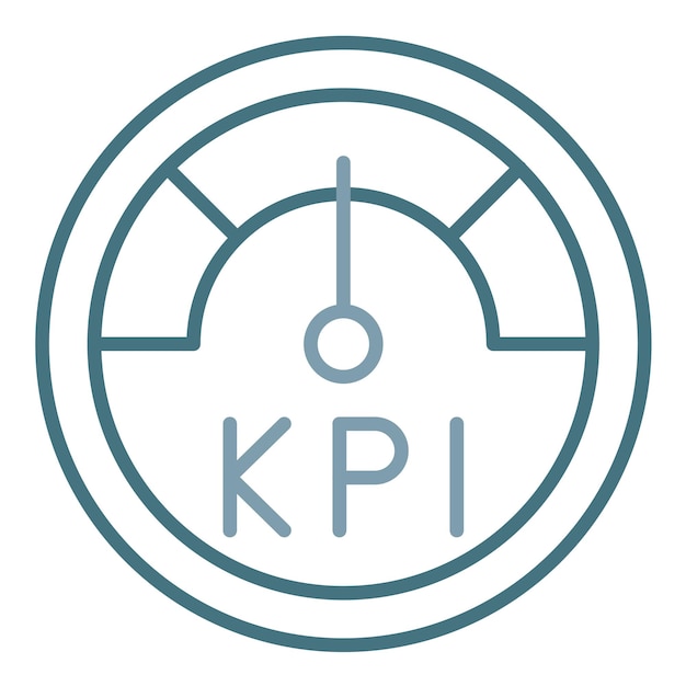 Kpi 평평한 일러스트레이션