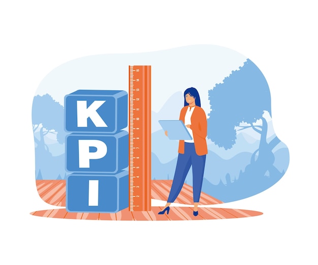 KPI key performance indicator measurement to evaluate success or meet target