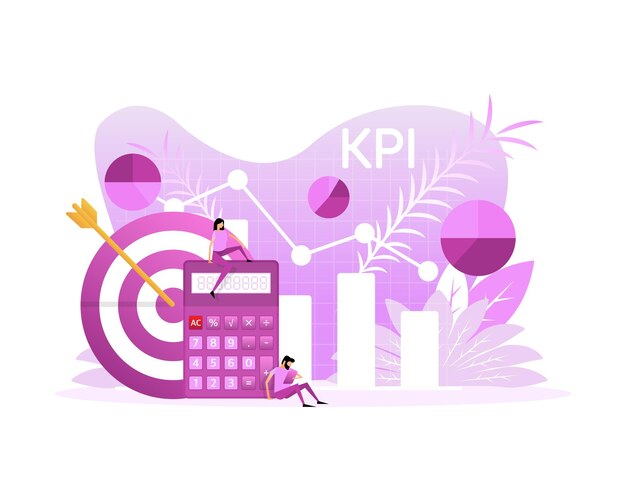 Kpiの人々ベクトルイラスト開発戦略ビジネス成功戦略