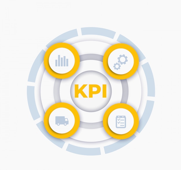 KPI vector infographics