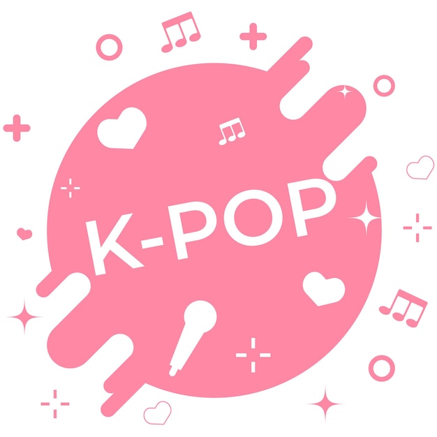 Вектор Значок баннера kpop