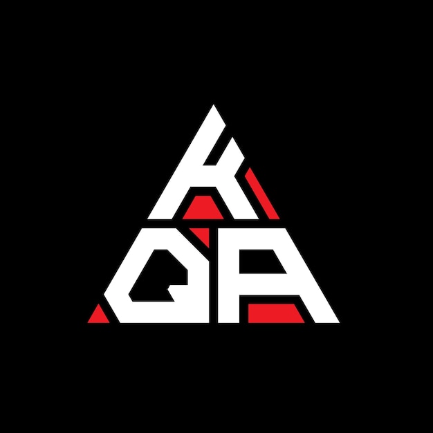 kqa triangle letter logo design with triangle shape kqa triangle logo design monogram kqa triangle vector logo template with red color kqa triangular logo simple elegant and luxurious logo