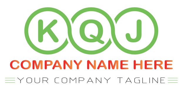 Vector kqj letter logo design