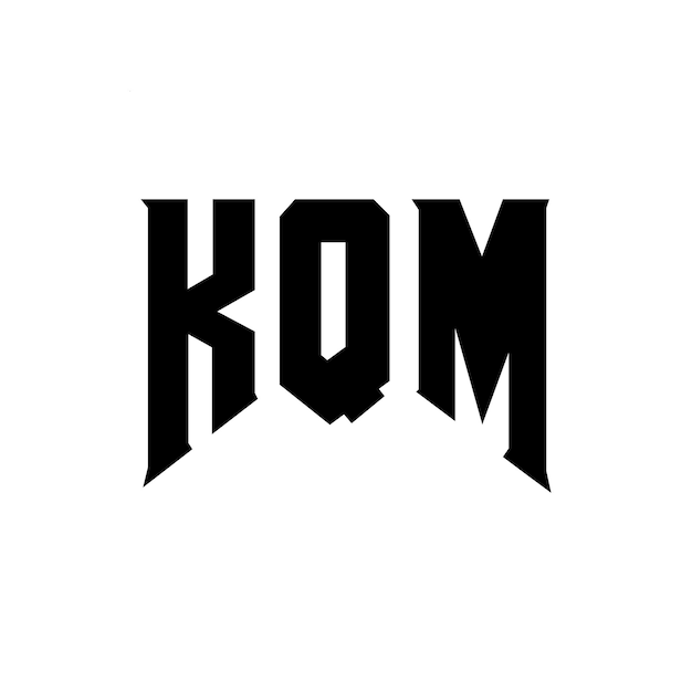 KQM letter logo design for technology company KQM logo design black and white color combination KQM logo KQM vector KQM design KQM icon KQM alphabet KQM typography logo design