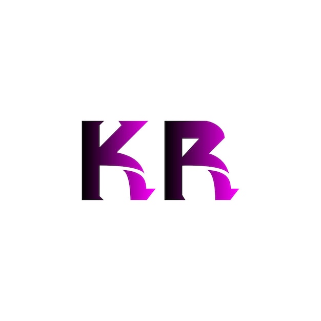 Vector kr initial logo