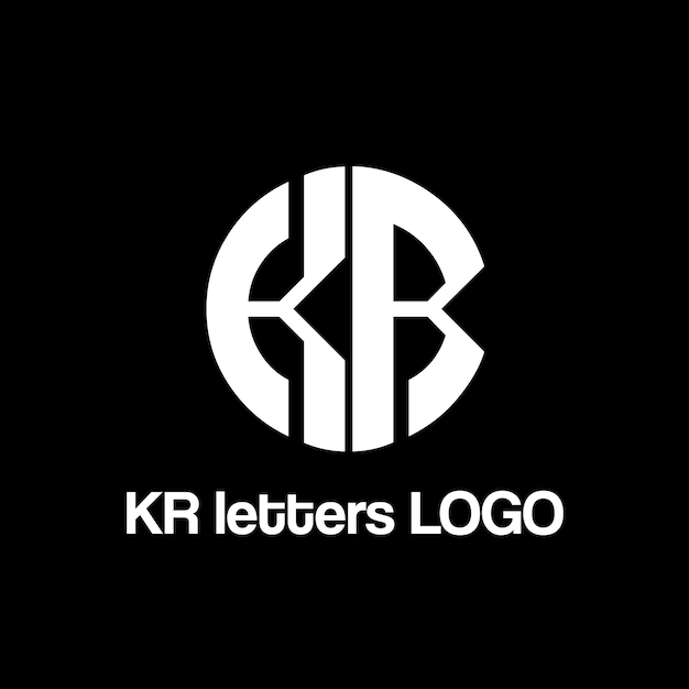 KR letters vector logo ontwerp