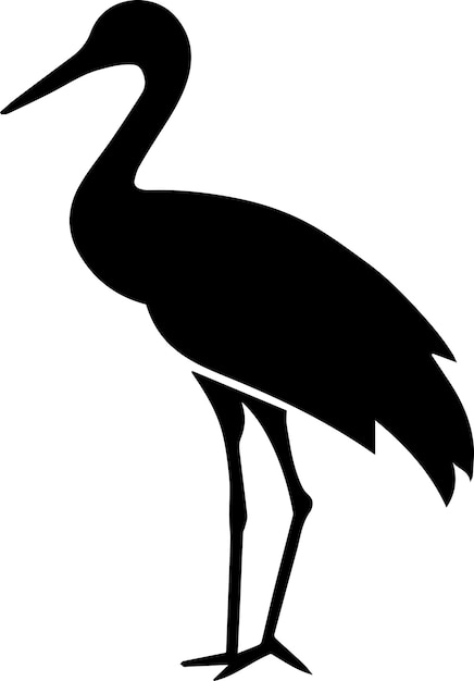 Kraanvogel Vector silhouet illustratie 23