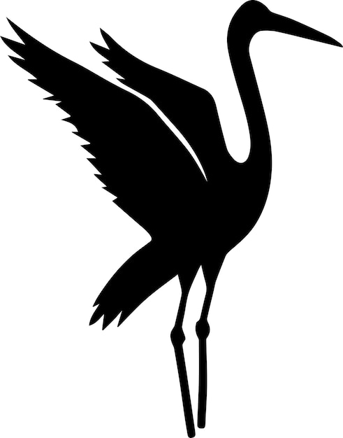 Kraanvogel Vector silhouet illustratie 4