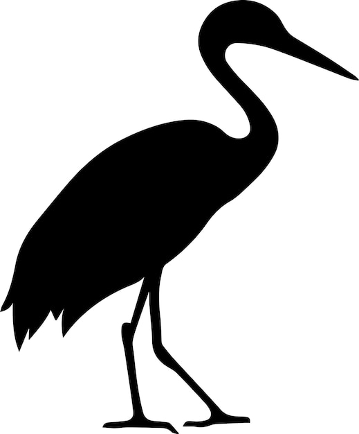 Kraanvogel Vector silhouet illustratie 8