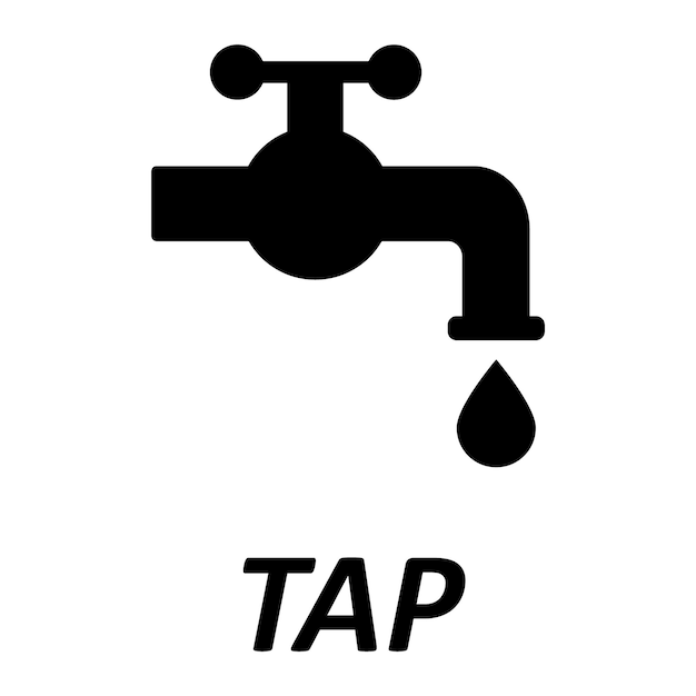 kraanwater pictogram embleemontwerp vector