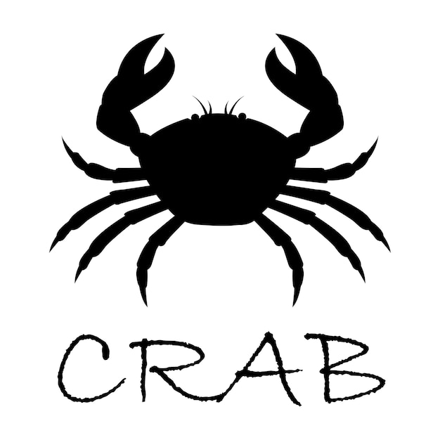 Krab pictogram logo vector ontwerpsjabloon