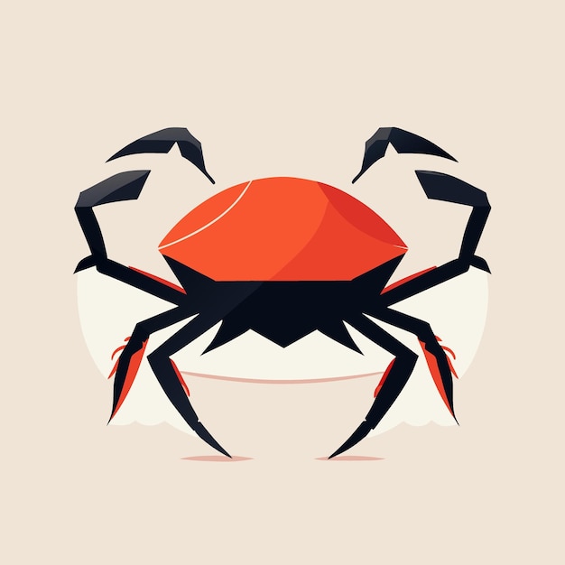 krab vector illustratie plat