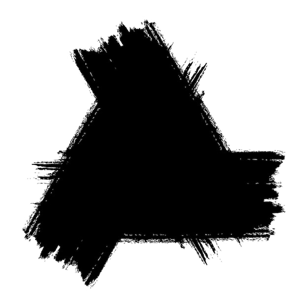 Krabbel vlek Grunge driehoek frame Hand getrokken in penseel Verkoop banner Vector nood achtergrond