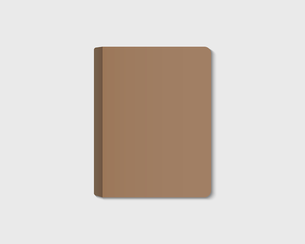 Vector kraft paper book cover