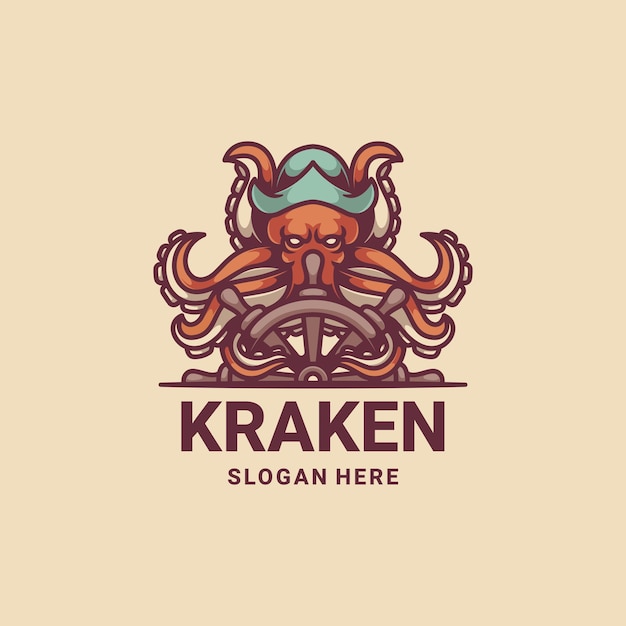 Vettore logo kraken