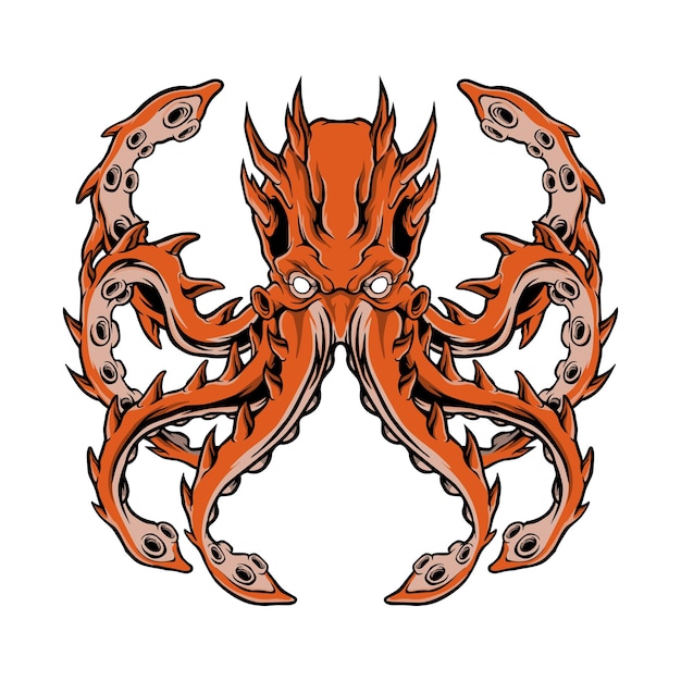 Kraken monster artwork illustration logo