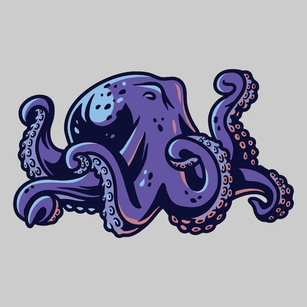 Vector kraken octopus cuttle fish tentacles with suckers