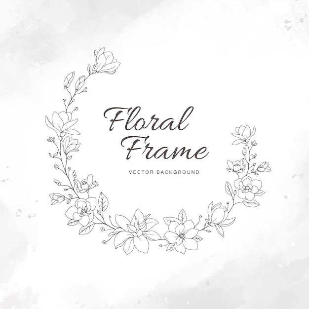 Krans magnolia bloemen frame