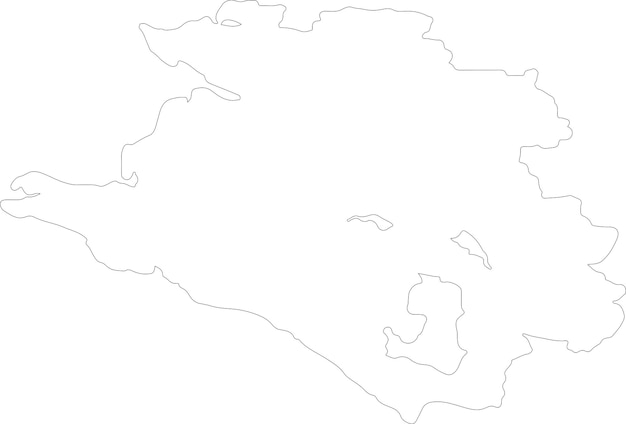 Vector krasnodar russia outline map