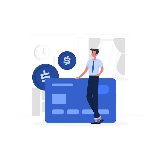 Kredietkaart Flat Illustraties vector