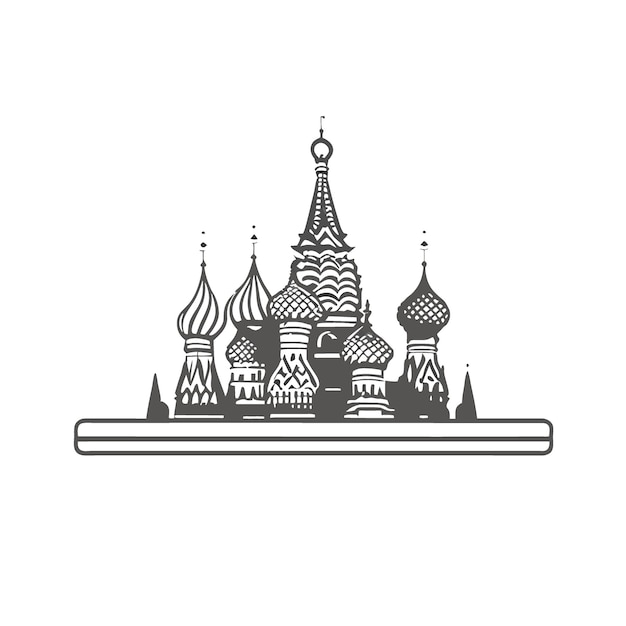 Vector kremlin moscow vector illustration line art