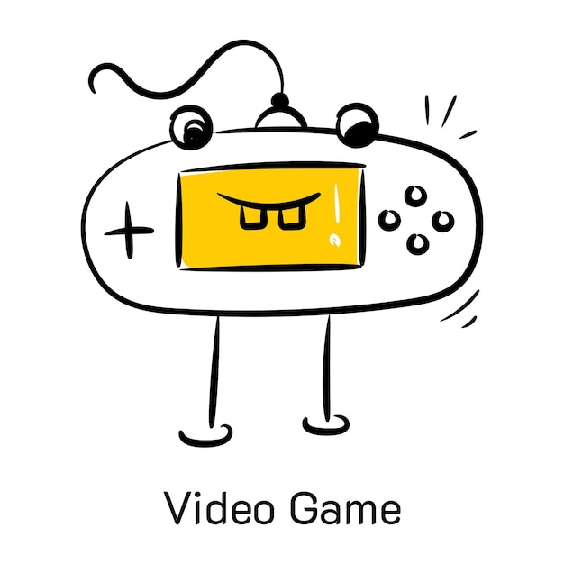 Krijg dit doodle-pictogram van videogames in handen