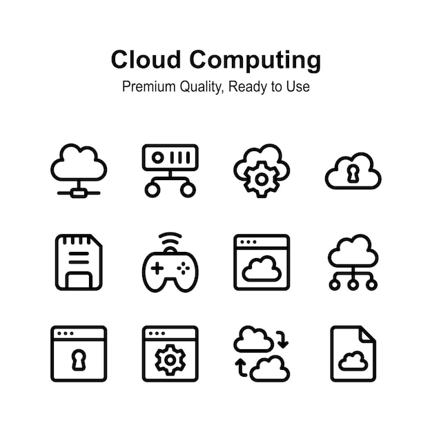 Krijg dit geweldige icoon van cloud computing premium kwaliteit vector
