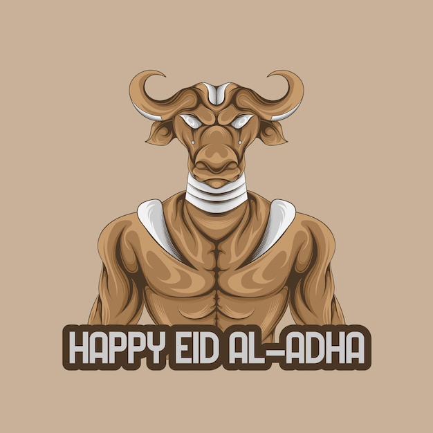 krijger mascotte koe eid al adha