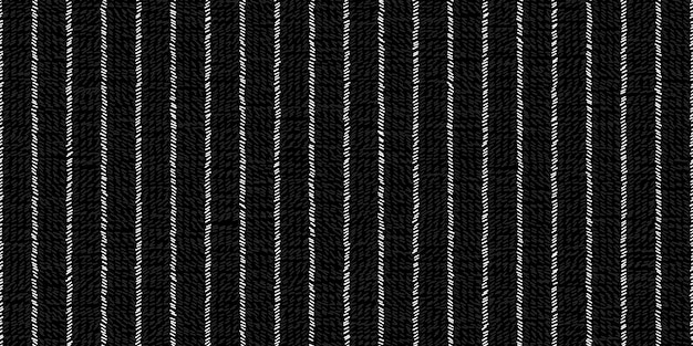Krijtstreep zwart-wit naadloze patroon met schetsmatige lijnen en textuur