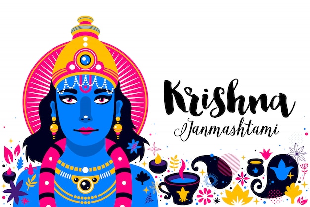 Modello pubblicitario krishna janmashtami