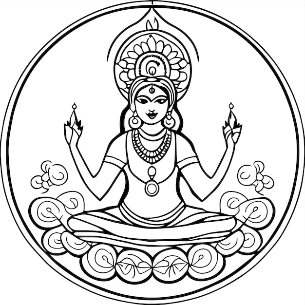 Krishna om namah signore indù shiva disegnato a mano piatto elegante adesivo di cartone animato icona concetto isolato