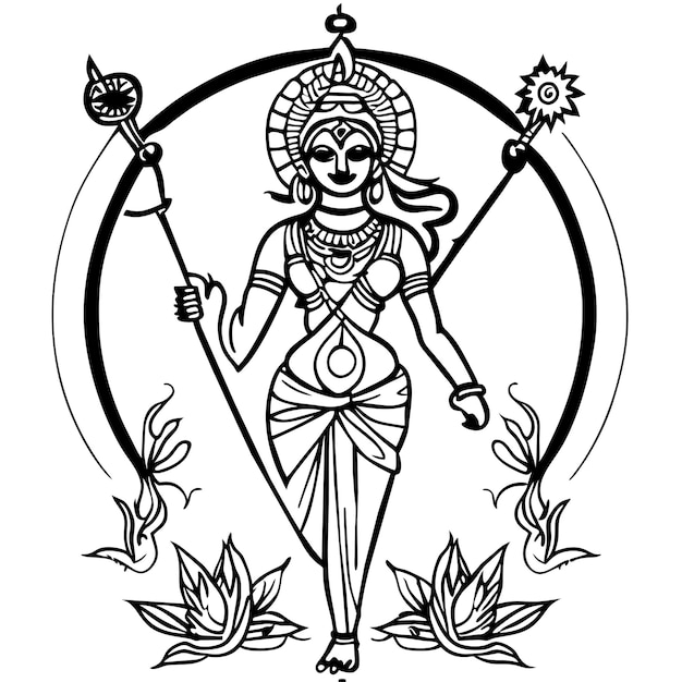 Vettore krishna om namah signore indù shiva disegnato a mano piatto elegante adesivo di cartone animato icona concetto isolato