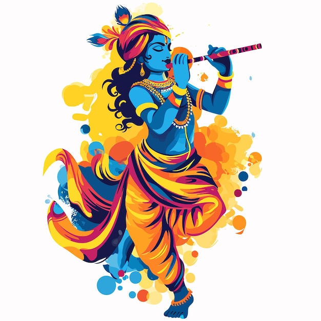 krishna vector for tshirt