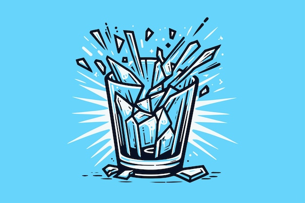 kristalglas gevuld met waterschotels