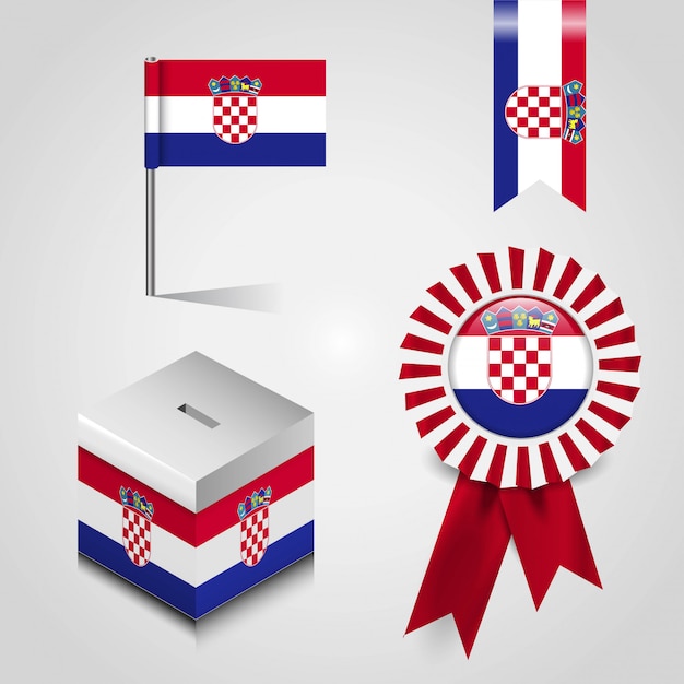 Kroatië vlag ontwerp vector